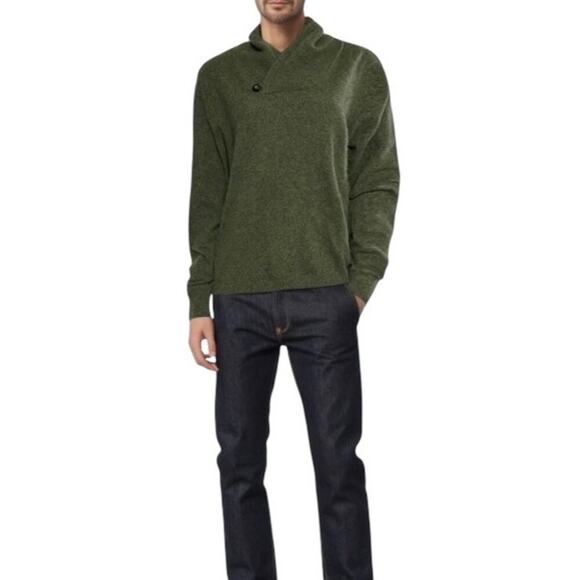 Dartmoor Mens Green Cashmere Long Sleeve Sweater Size Large - Picture 8 of 8